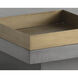 Quill 35 X 35 inch Grey / Antique Brass Coffee Table
